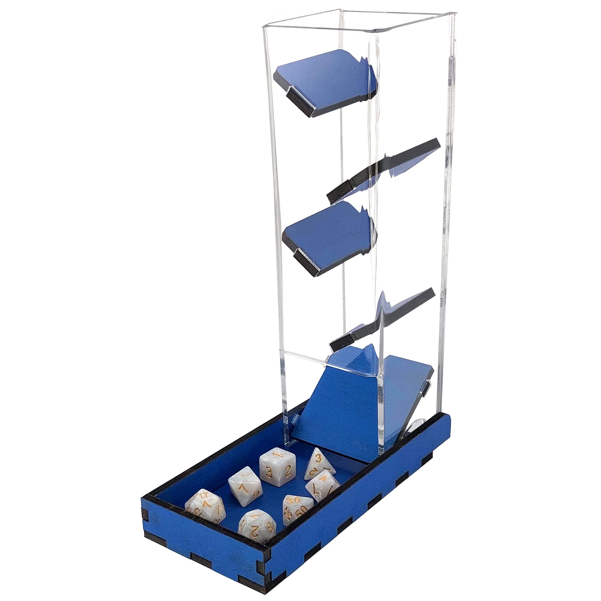 Tall 10in Dice Tower & Basic Tray - Chroma Series - Blue