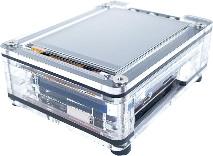 Zebra Case for The Odroid C4 and Official 3.2in Touch Screen (Black)